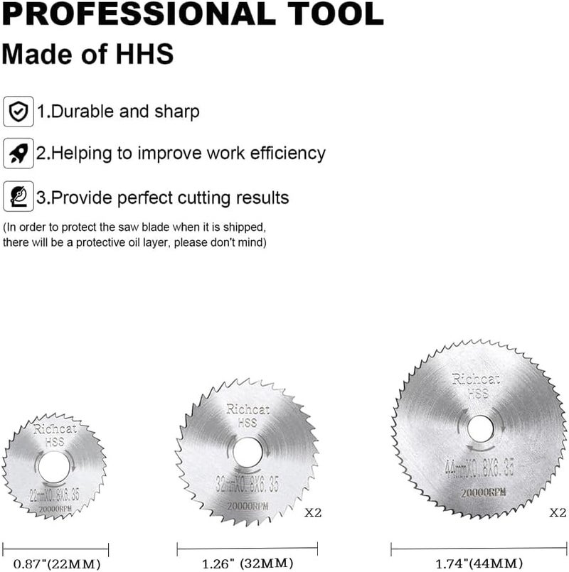 Richcat PVC Pipe Inside Cutter,Inside Pipe Cutter,Internal Plastic Pipe Cutter,Plumbing Internal Plastic ABS Pipe Cutter Set,1/4" Hex Shank,High Speed Steel, for Plastic/PVC/Wood/Soft Metal - Image 2